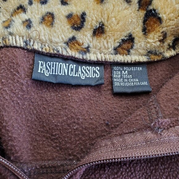 𝅺OVERSIZED Brown Fleece Zip Up Vest. Size Medium - Picture 3 of 3